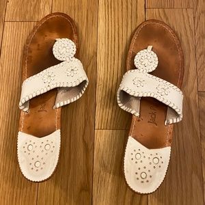 White Mid Heel Jack Rogers